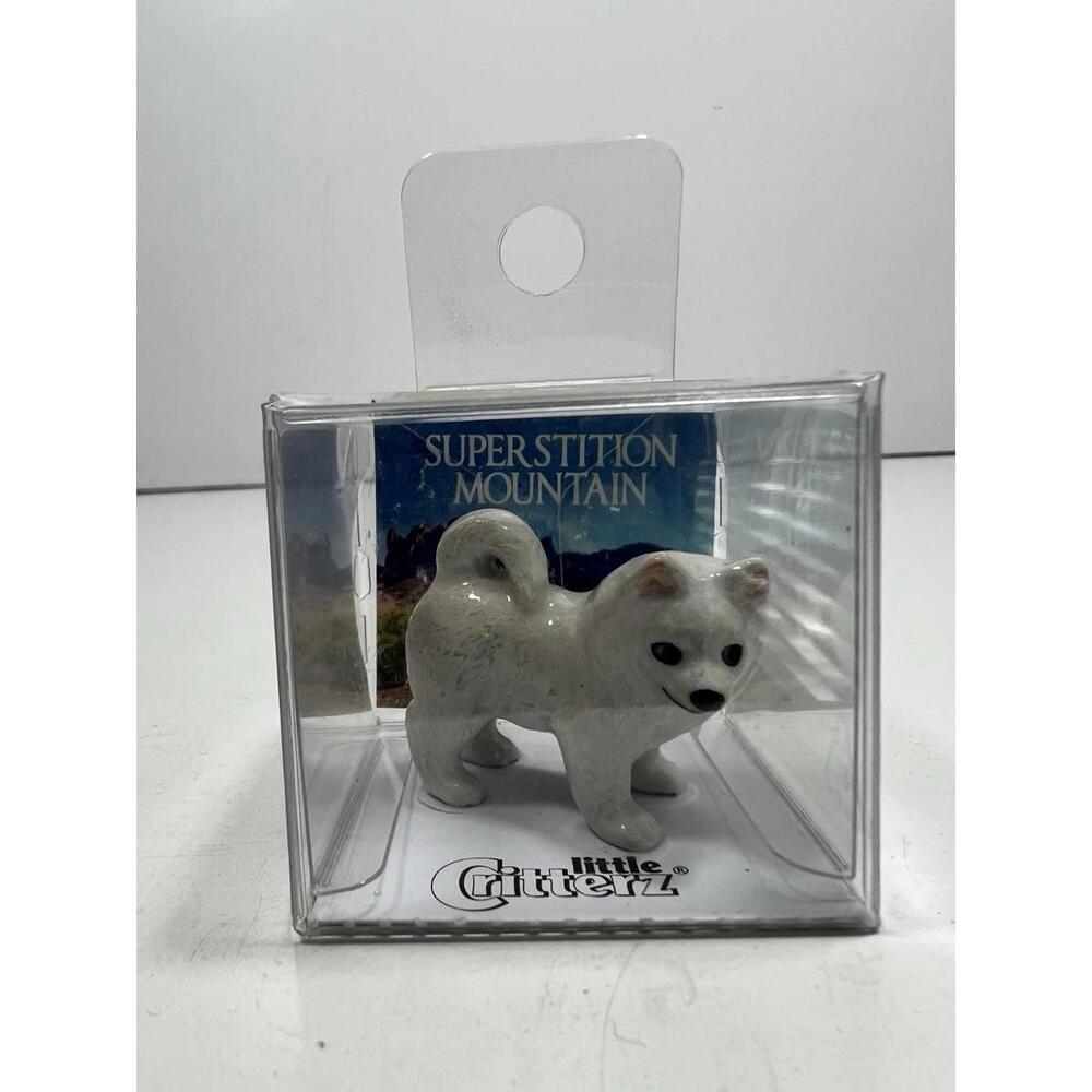 Little Critterz Miniature -  Eskimo Dog “Eskie”  -  Miniature Porcelain Figure